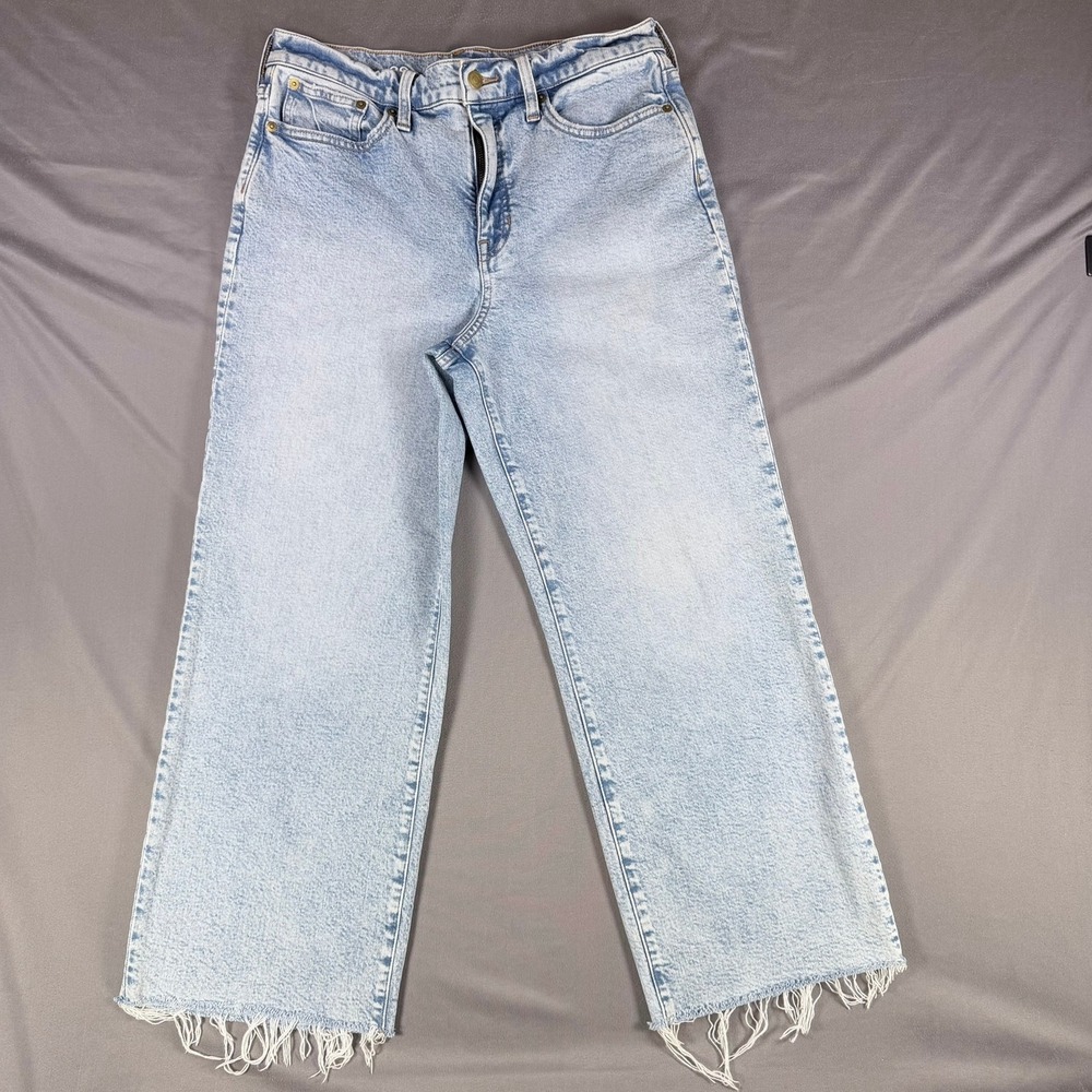 J.Crew Womens 29 Light Wash Cotton Slim Wide Leg Denim Jeans BR131 Re-Imagined